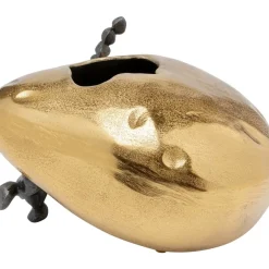 Vase Art Stones Gold 16Cm