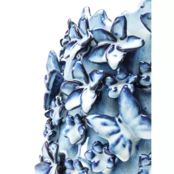 Vase Butterflies Lightblue 35Cm