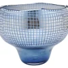 Vase Grid Luster Blau 28Cm