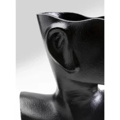 Vase Rostro Side Schwarz 27Cm