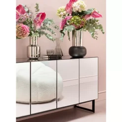 Vase Vesuv Schwarz 42Cm