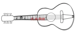 Wandgarderobe Guitar 81Cm