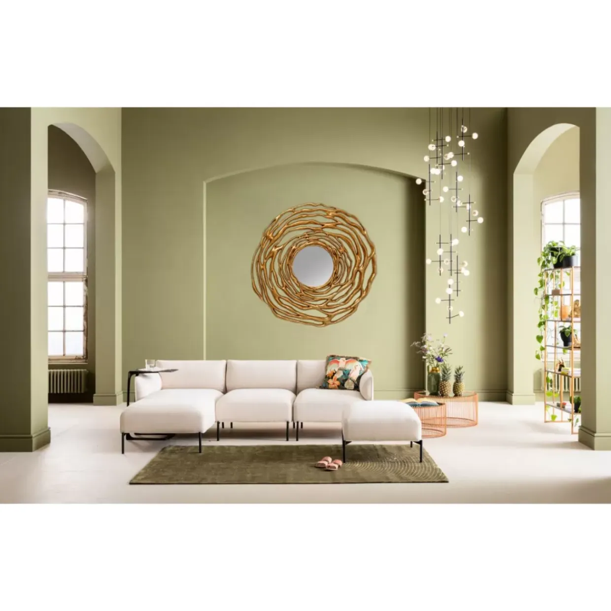 Wandspiegel Twiggy Gold O121Cm