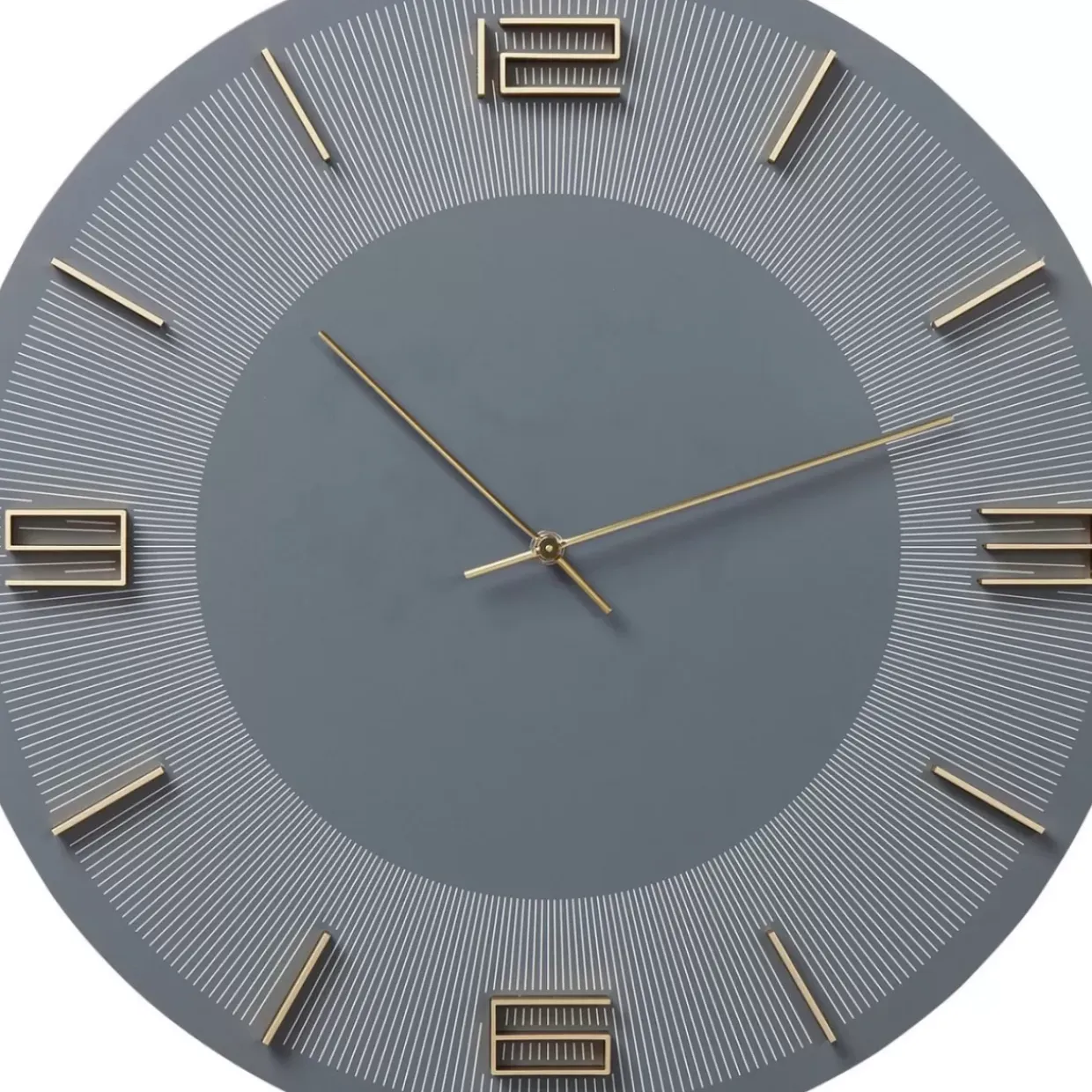 Wanduhr Leonardo Grau/Gold