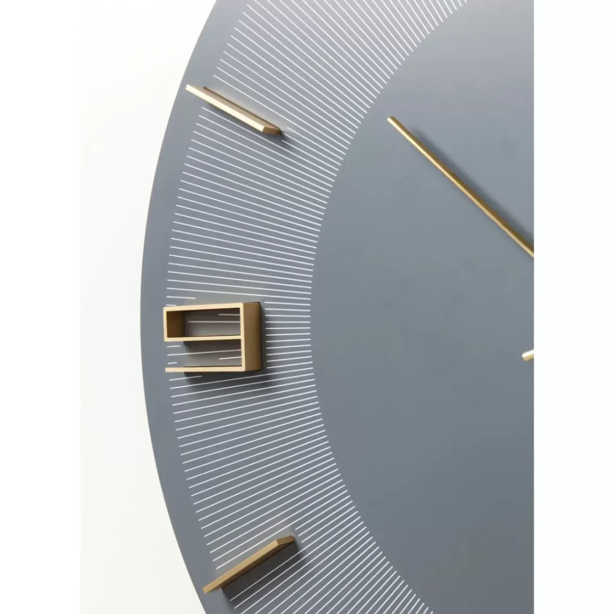 Wanduhr Leonardo Grau/Gold