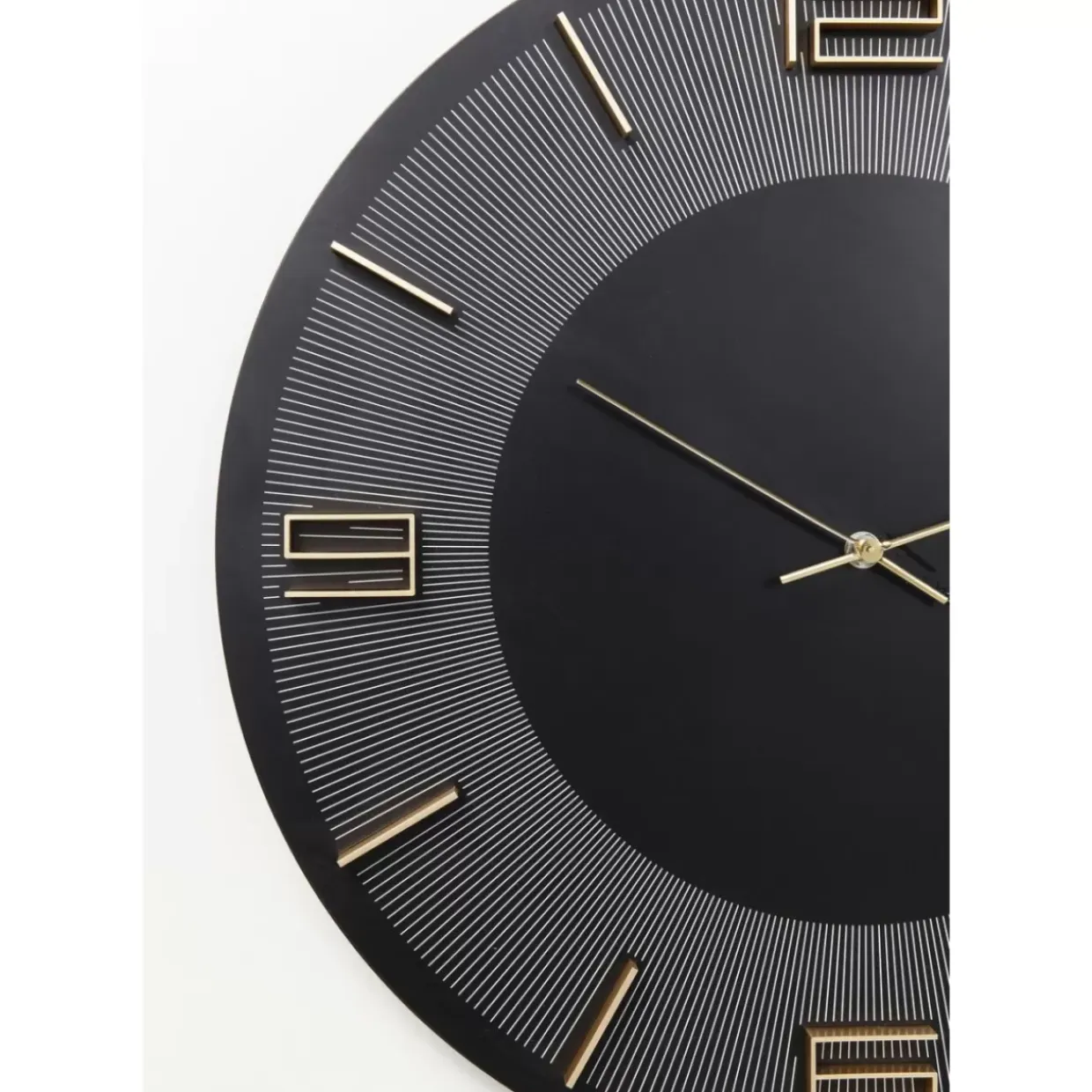 Wanduhr Leonardo Schwarz/Gold 50
