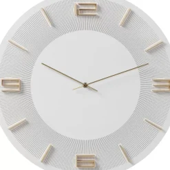 Wanduhr Leonardo Weis/Gold