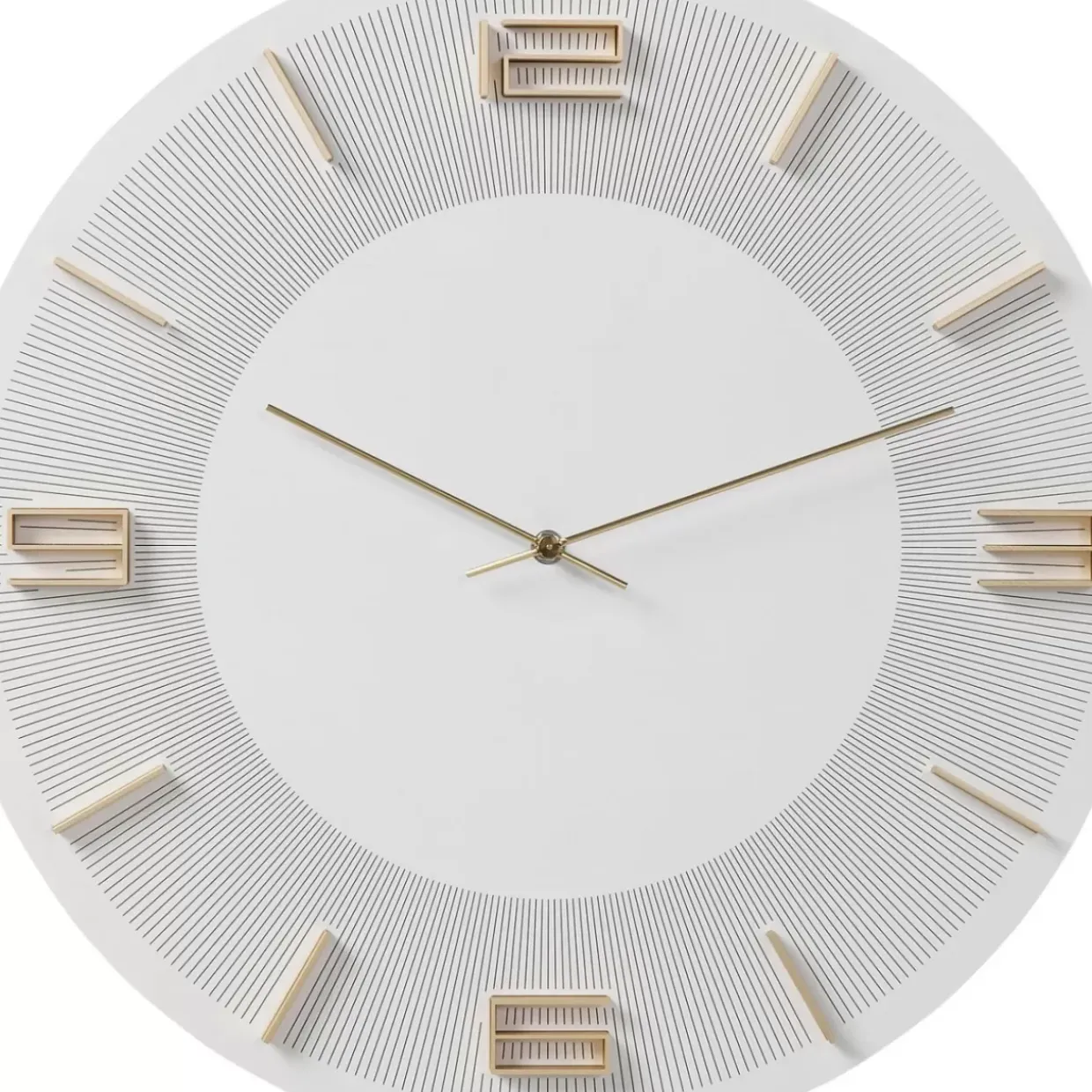 Wanduhr Leonardo Weis/Gold