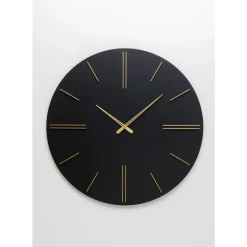 Wanduhr Luca Schwarz O70Cm