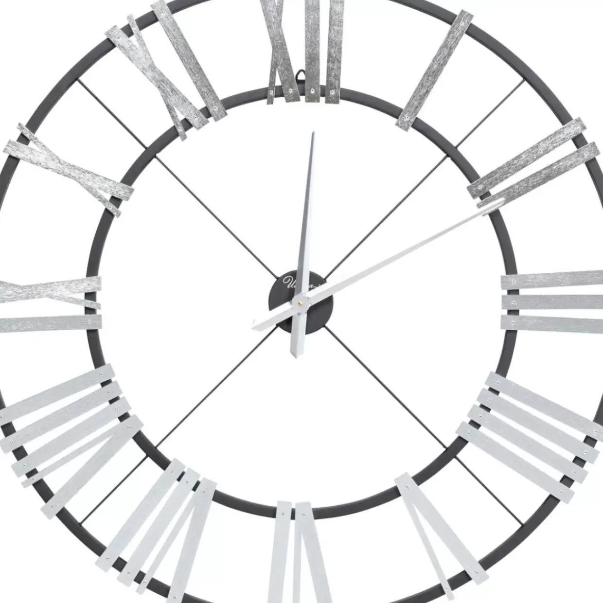 Wanduhr Nevio Silber O95Cm
