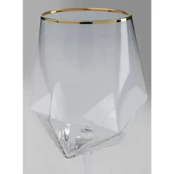 Weinglas Diamond Gold Rim