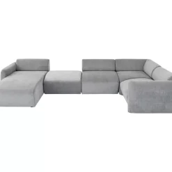 Wohnlandschaft 2 Lucca Grau Links 328Cm