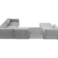 Wohnlandschaft 2 Lucca Grau Links 328Cm