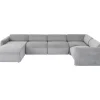 Wohnlandschaft 1 Lucca Grau Links 328Cm